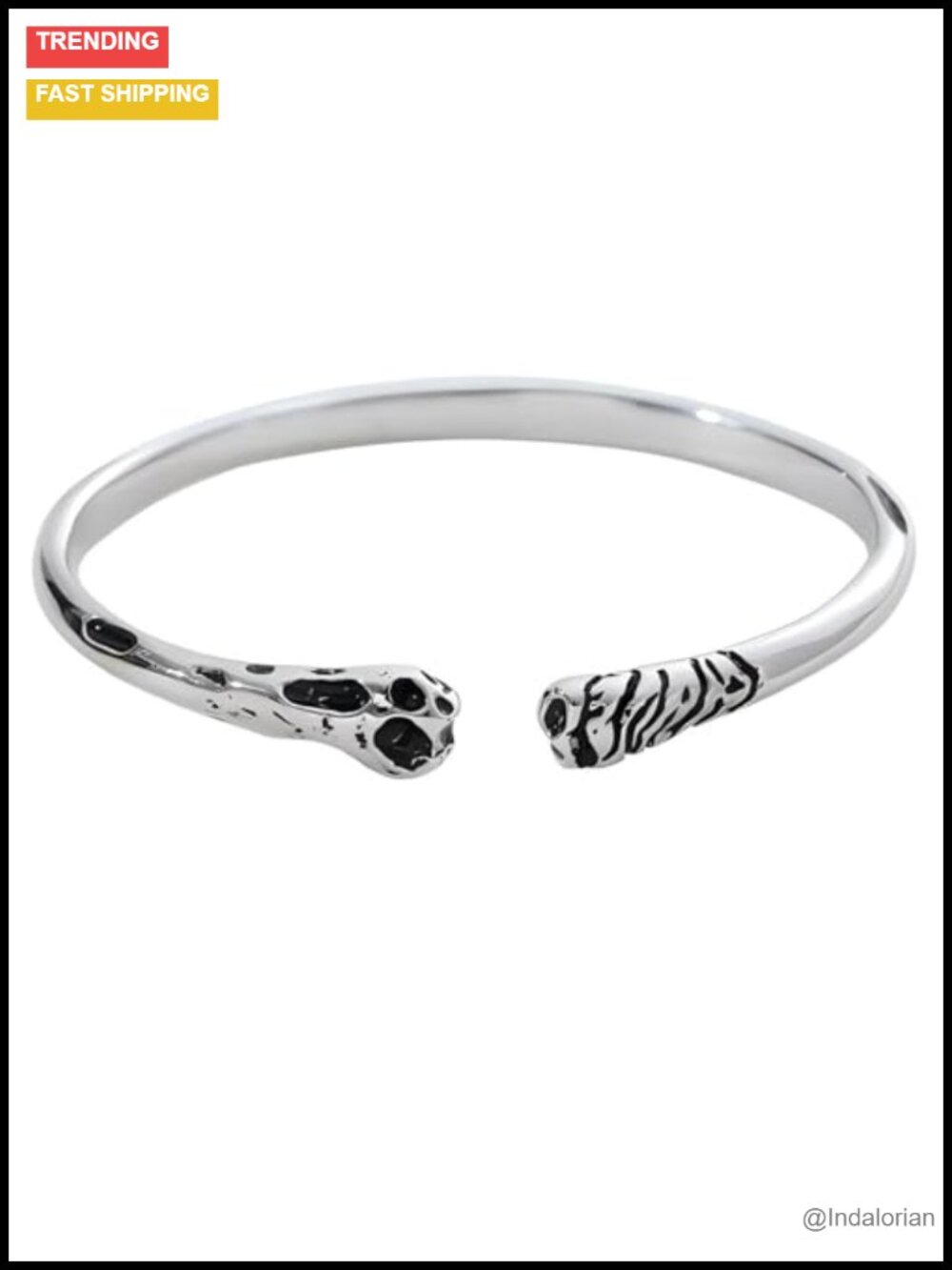 Sterling Silver Stacked Bangle Bracelet for Men Open Cuff Adjustable Gift